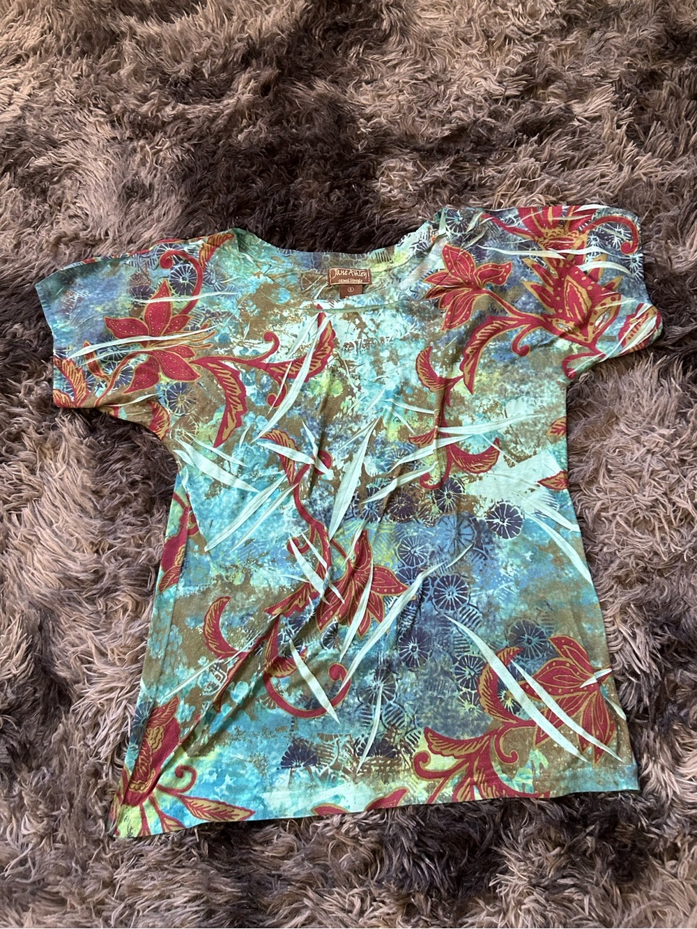 Jane Ashley Floral Short Sleeve Tee